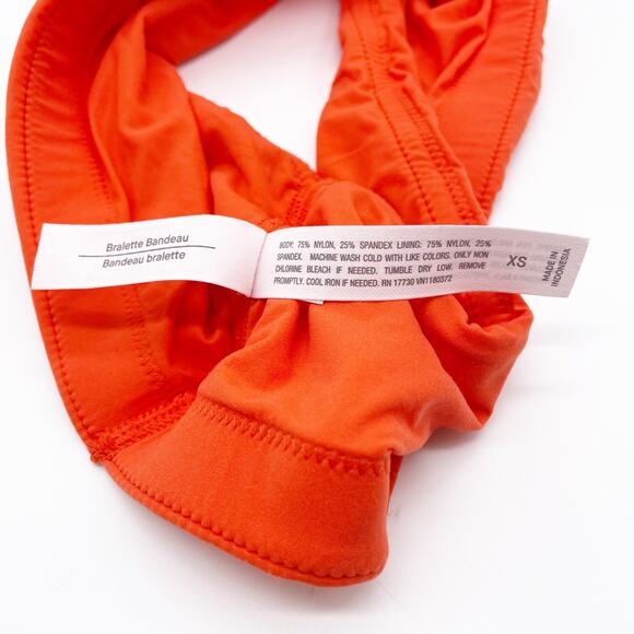 Auden Women's Bralette Bandeau XS Nylon & Spandex Orange - Picture 4 of 5